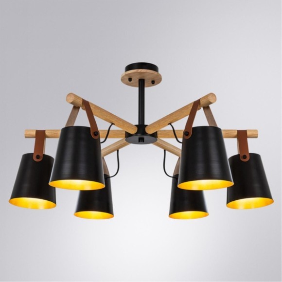 Люстра потолочная Arte Lamp A7032PL-6BK Thomas под лампы 6xE27 60W