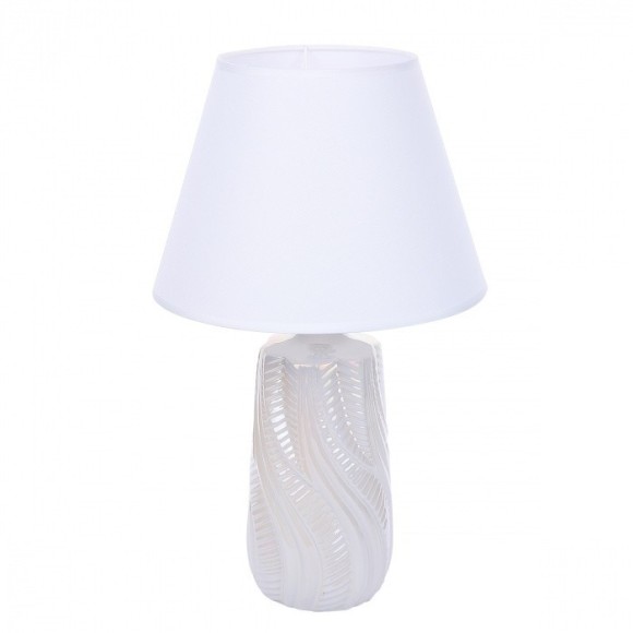 8211/1T CLASSI LN25 белый жемчужный/белый, керамика/текстиль Настольная лампа Е27 1*60W 220V SINNA