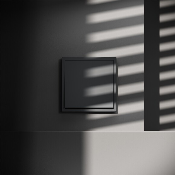 Проходной переключатель встраиваемый VOLTUM S70 одноклавишный 10А, (графит)