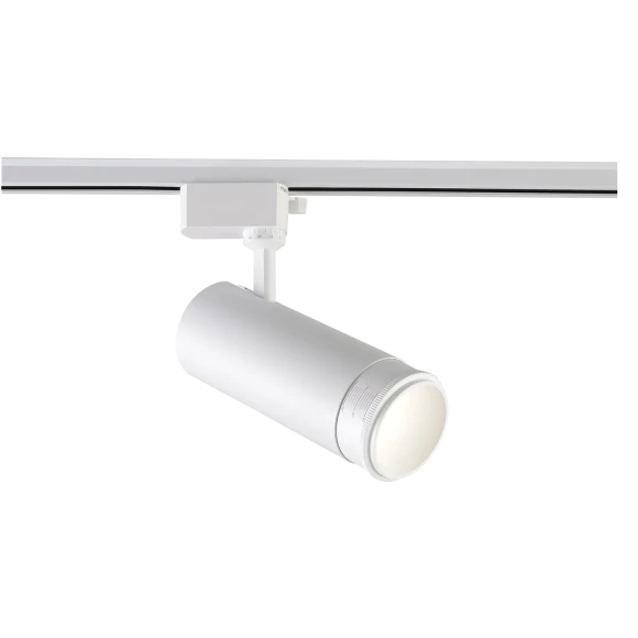 Crystal Lux CLT 0.31 021 WH 3CCT ZOOM 1409/071 Белый однофазный двужильный трековый спот с изменяемым углом рассеивания 10-60°, переключаемой цветовой температурой 3000,4000,6000К и мощностью 10,20,30Вт, ярко