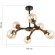 SLE109402-06 ST Luce RAQUEL Светильник потолочный, E27,6х60W, черный, темное дерево/прозрачный, янтарный SLE109402-06 ST Luce RAQUEL Светильник потолочный, E27,6х60W, черный, темное дерево/прозрачный, янтарный