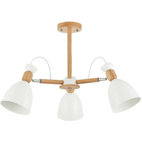 SLE103802-03 Светильник потолочный Светлое дерево, Белый/Белый E27 3*60W BALCAMO