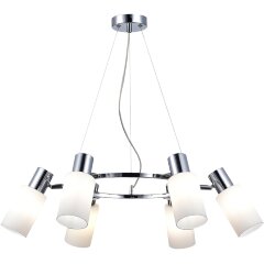 SLE1139-103-06 Светильник подвесной Хром/Белый E14 6*60W GESSI SLE1139-103-06 Светильник подвесной Хром/Белый E14 6*60W GESSI