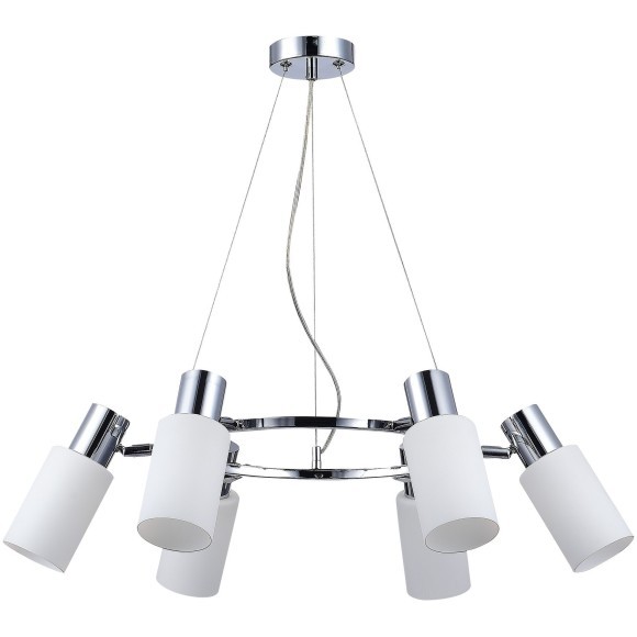 SLE1139-103-06 Светильник подвесной Хром/Белый E14 6*60W GESSI