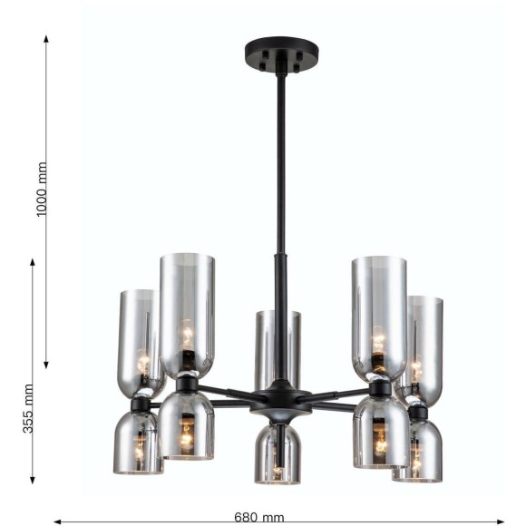 Потолочная люстра Amusing 2877-5P Потолочная люстра Amusing 2877-5P