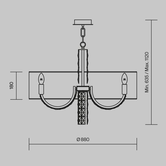 Подвесная люстра Talento DIA008PL-08CH