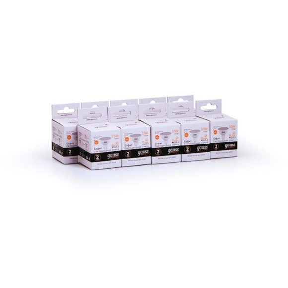 13514 Лампа Gauss LED Elementary MR16 GU5.3 3.5W 290lm3000K 1/10/100 13514 Лампа Gauss LED Elementary MR16 GU5.3 3.5W 290lm3000K 1/10/100