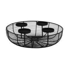 427158 HAGONY Подсвечник настольный лофт сталь черный 4-свечи 427158 HAGONY Подсвечник настольный лофт сталь черный 4-свечи