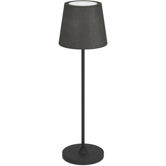 75938 Аккум. настольн лампа сенсорн., димм. LEONERO, H340, 3,8W(LED), 2400K, 3000K, 4000K, 300lm, сталь, черн/текстиль, черн
