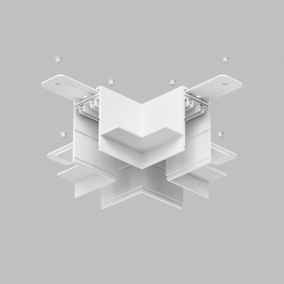 Соединитель X-образный для шинопровода в ГКЛ 12.5мм Smart 220V Denkirs TR2114-WH