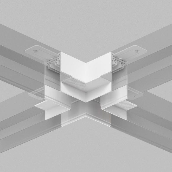 Соединитель X-образный для шинопровода в ГКЛ 12.5мм Smart 220V Denkirs TR2114-WH