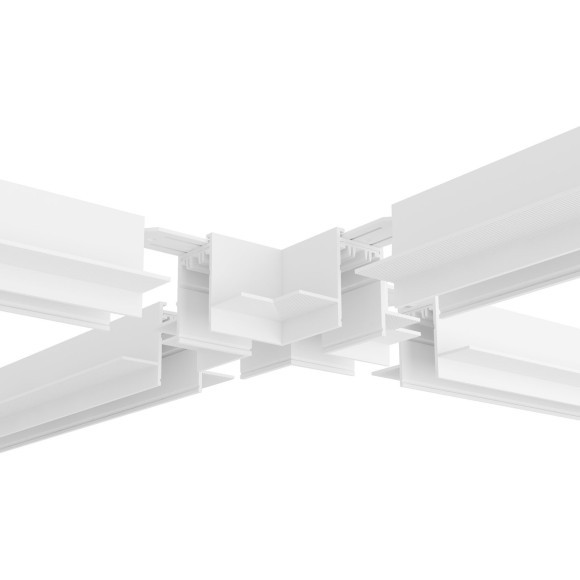 Соединитель X-образный для шинопровода в ГКЛ 12.5мм Smart 220V Denkirs TR2114-WH
