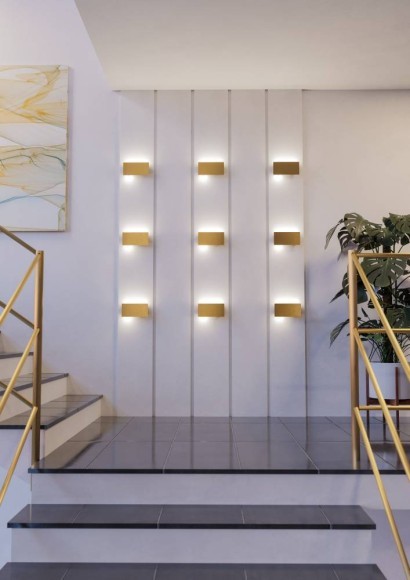 901199 EGLO TALAMELLO Светодиодное бра настенное, 6Вт, 750Лм, 3000К, алюминий, брашированная латунь