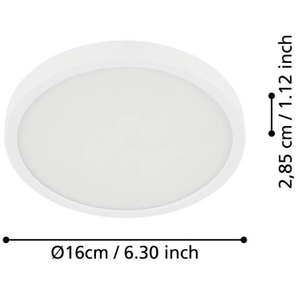 900638 Накладной светильник FUEVA 5, 11W (LED), 3000K, IP44, Ø160, сталь, белый / пластик, белый 900638 Накладной светильник FUEVA 5, 11W (LED), 3000K, IP44, Ø160, сталь, белый / пластик, белый