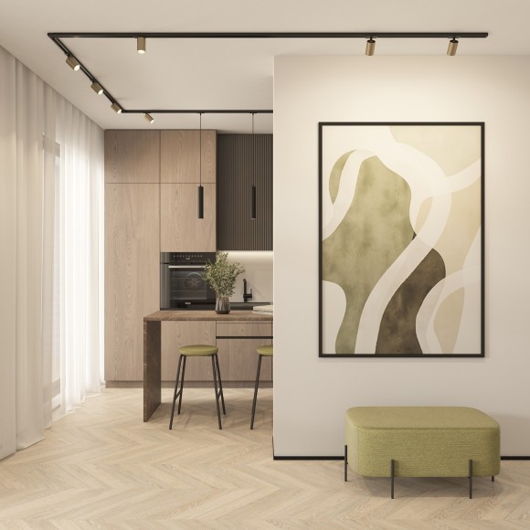 Трековый однофазный двужильный черный светильник DK6210-BK GU10