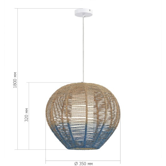SL1514.513.01 Светильник подвесной ST-Luce Белый/Бежевый,Синий E27 1*40W VIMINI