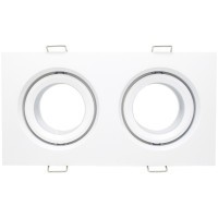 ST255.528.02 Св-к встр. Белый GU10 2*50W  IP65 L180xW90xH40 220V Без ламп Встраиваемые светильники
