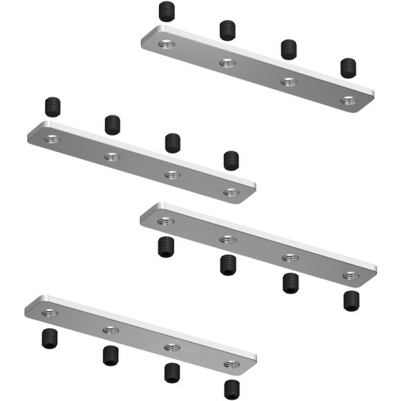 Комплект 4 прямых соединителей для шинопровода в демпф. нат. потолок Smart 220V Denkirs TR2018-AL