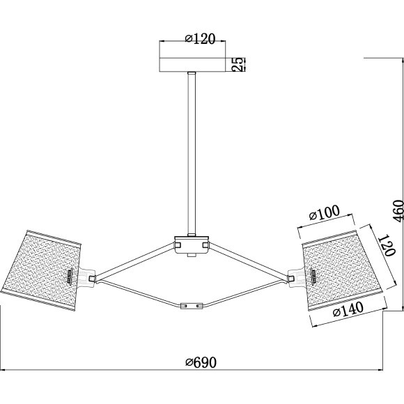 Люстра на штанге Freya FR5108PL-05CH Gino под лампы 5xE14 40W Люстра на штанге Freya FR5108PL-05CH Gino под лампы 5xE14 40W
