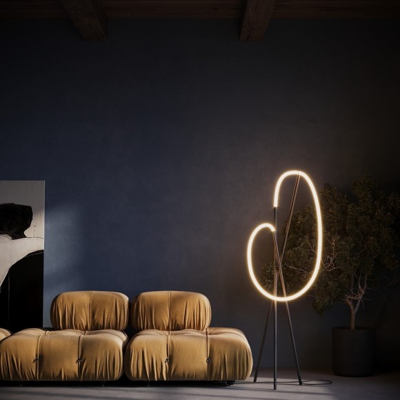 Диммируемый декоративный светодиодный торшер 36Вт 2500лм 3000К RA80 Maytoni Crochet MOD369FL-L36B3K