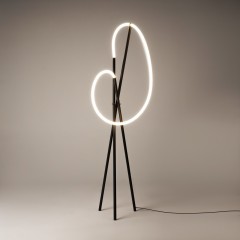 Диммируемый декоративный светодиодный торшер 36Вт 2500лм 3000К RA80 Maytoni Crochet MOD369FL-L36B3K Диммируемый декоративный светодиодный торшер 36Вт 2500лм 3000К RA80 Maytoni Crochet MOD369FL-L36B3K