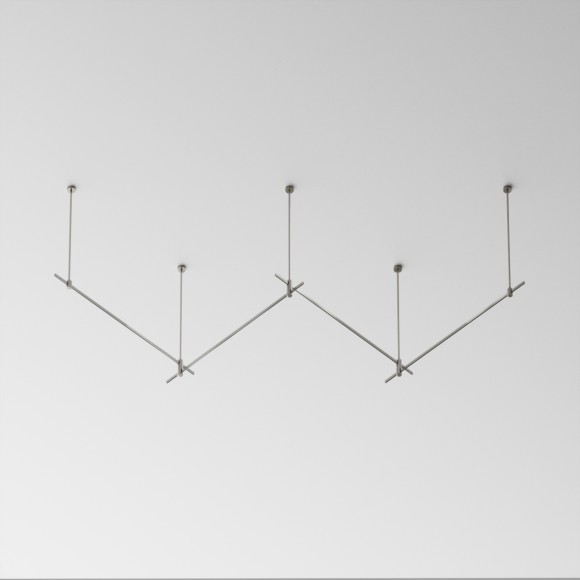 Готовая конструкция Maytoni Flarity прямая 4м двухуровневая на жестких подвесах Long H804 мм TFC-Flar-L02-PT