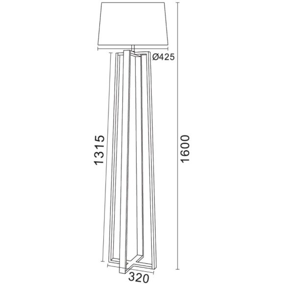 Торшер с абажуром Freya FR5134-FL-01-BG Nubi под лампу 1xE27 40W Торшер с абажуром Freya FR5134-FL-01-BG Nubi под лампу 1xE27 40W