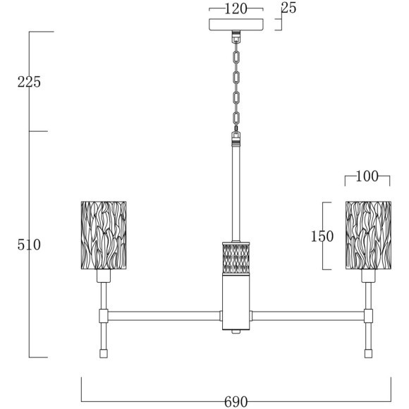Люстра подвесная Freya FR5133PL-06CH Elsa под лампы 6xE14 60W