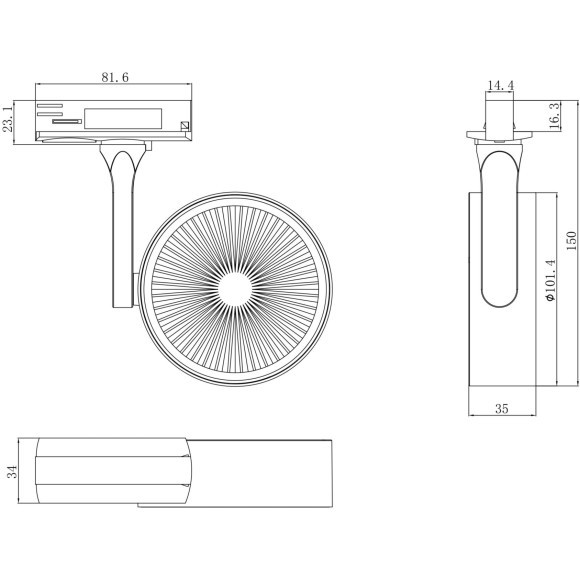 Трековый светильник Technical TR024-1-18W4K