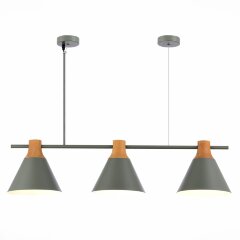 SLE125113-03 Светильник подвесной Серый/Серый, Светлое дерево E14 3*40W MODICA SLE125113-03 Светильник подвесной Серый/Серый, Светлое дерево E14 3*40W MODICA