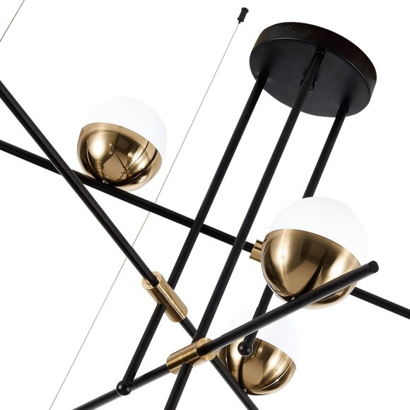 SL1507.422.09 Люстра потолочная ST-Luce Черный/Белый, Золотистый G9 9*5W 4000K ALBERO SL1507.422.09 Люстра потолочная ST-Luce Черный/Белый, Золотистый G9 9*5W 4000K ALBERO