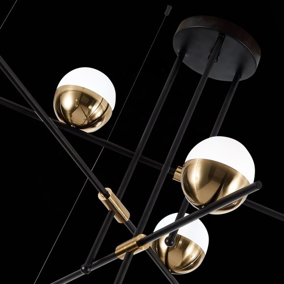 SL1507.422.09 Люстра потолочная ST-Luce Черный/Белый, Золотистый G9 9*5W 4000K ALBERO SL1507.422.09 Люстра потолочная ST-Luce Черный/Белый, Золотистый G9 9*5W 4000K ALBERO