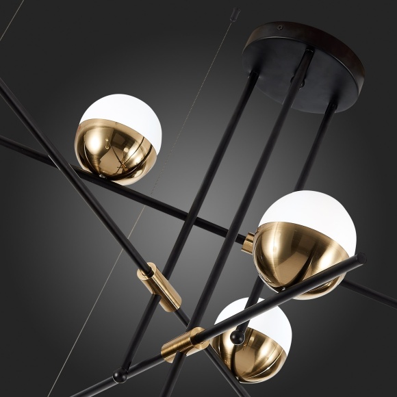 SL1507.422.09 Люстра потолочная ST-Luce Черный/Белый, Золотистый G9 9*5W 4000K ALBERO SL1507.422.09 Люстра потолочная ST-Luce Черный/Белый, Золотистый G9 9*5W 4000K ALBERO