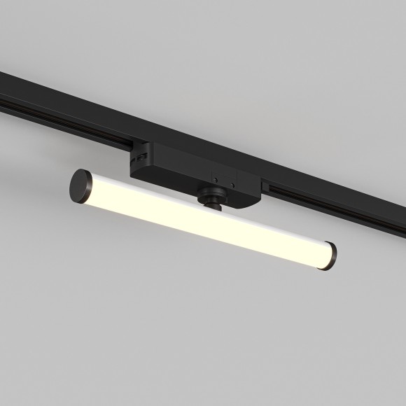 Однофазный двужильный светодиодный трековый светильник Denkirs DK6438-BK Strom 3000К 800Лм CRI90+ 300° 10Вт