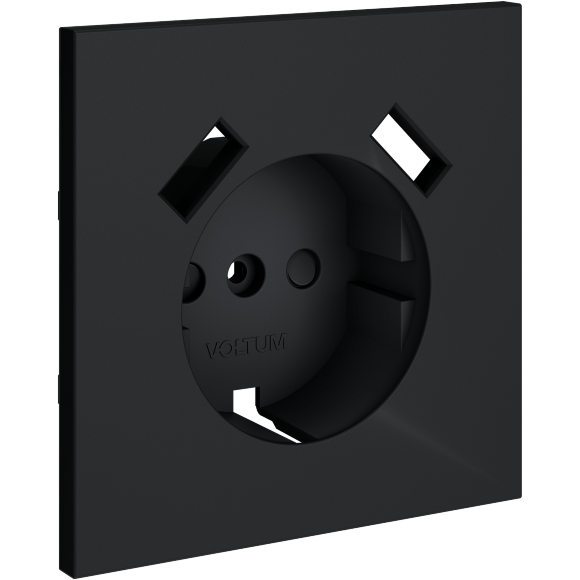 Накладка для розетки с заземлением и защитными шторками, с USB A+A, S70 (графит)