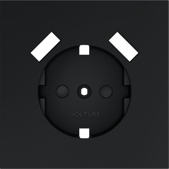 Накладка для розетки с заземлением и защитными шторками, с USB A+A, S70 (графит)