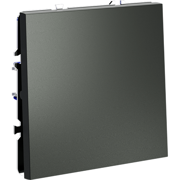 Проходной переключатель встраиваемый VOLTUM S70 одноклавишный 10А, (титан)