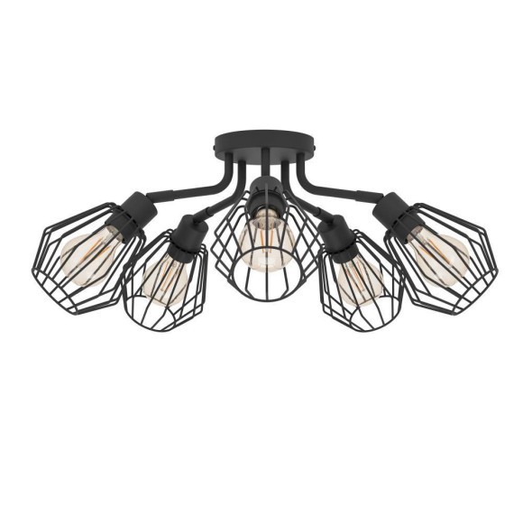 31532 EGLO TARBES Люстра потолочная с 5 лампами E27, 300Вт, металл, черный 31532 EGLO TARBES Люстра потолочная с 5 лампами E27, 300Вт, металл, черный