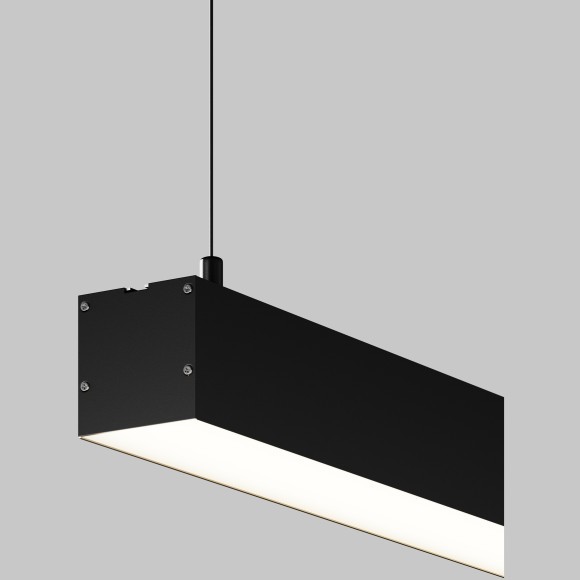 Maytoni LL312026 Готовый подвесной черный линейный светильник длиной 0.5 м с белым матовым рассеивателем (комплектация: профиль, лента и блок питания), SMD 2835, SANAN LED, 500x50x50мм, 10Вт 600Лм 4000К 120° CRI90 IP33