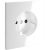 Накладка для розетки с заземлением и защитными шторками, S70 (белый глянцевый)