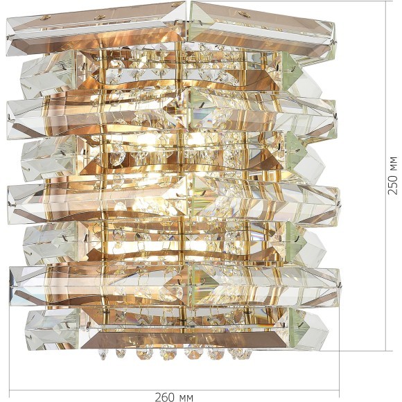 SL6137.201.02 Светильник настенный ST-Luce медь/прозрачный E14 2*40W STROZZI