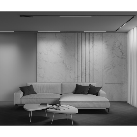 Maytoni EXILITY X TR240-4-18WTW-DSZ-B Трековый линейный светодиодный черный магнитный SMART светильник длиной 103см, полное управление по Zigbee 3.0, LED 18Вт 2700-6000K 1070Лм CRI90 120° IP20 48В