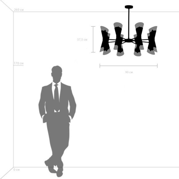 Люстра на штанге Lightstar 817164 Strato под лампы E14 640W Люстра на штанге Lightstar 817164 Strato под лампы E14 640W