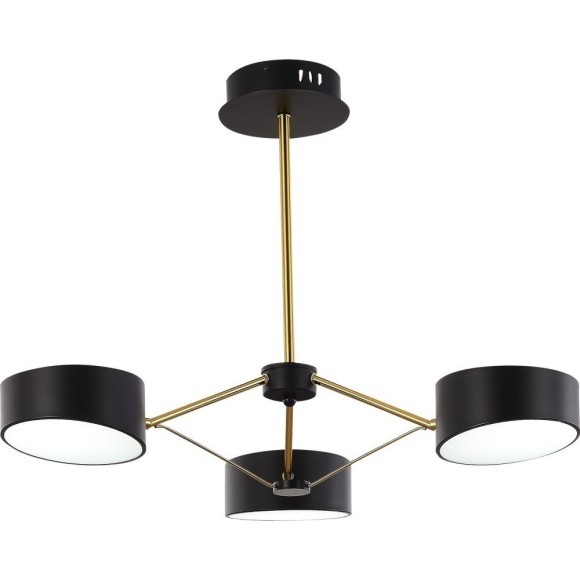 SLE6005-402-03 Светильник потолочный Черный, Золотистый/Черный LED 3*10W VALLE