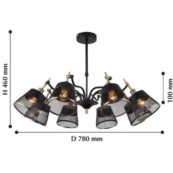 Потолочная люстра Eget 2197-8U Потолочная люстра Eget 2197-8U