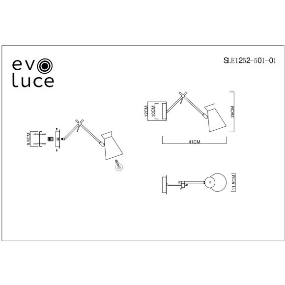 SLE1252-501-01 Светильник настенный Белый, Золотистый/Белый, Дерево E27 1*60W ALFEO SLE1252-501-01 Светильник настенный Белый, Золотистый/Белый, Дерево E27 1*60W ALFEO