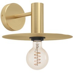 900733 Бра (настенный светильник) ESCANDELL, 1X40W (E27), H120, сталь, черный, матовая латунь
