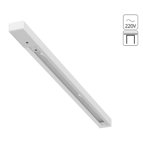 1м белый однофазный двужильный накладной шинопровод Arte Lamp A540133 1м белый однофазный двужильный накладной шинопровод Arte Lamp A540133