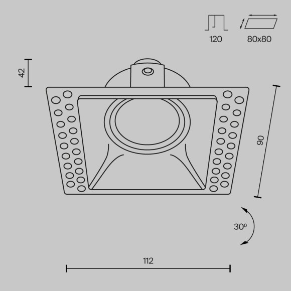 Встраиваемый светильник Technical DL042-01-SQ-W Встраиваемый светильник Technical DL042-01-SQ-W