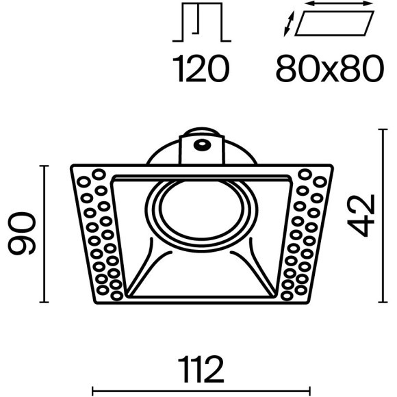 Встраиваемый светильник Technical DL042-01-SQ-W Встраиваемый светильник Technical DL042-01-SQ-W